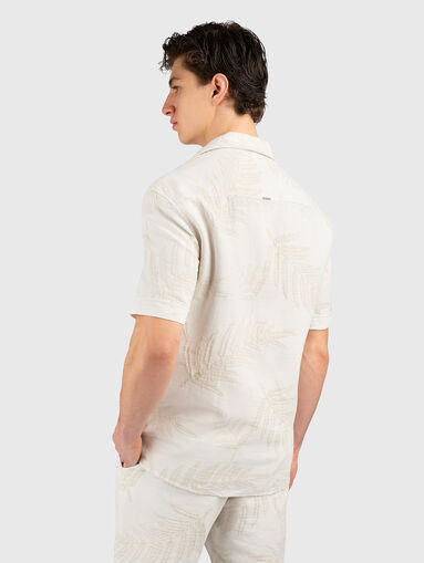 Cotton shirt with floral motifs - 3