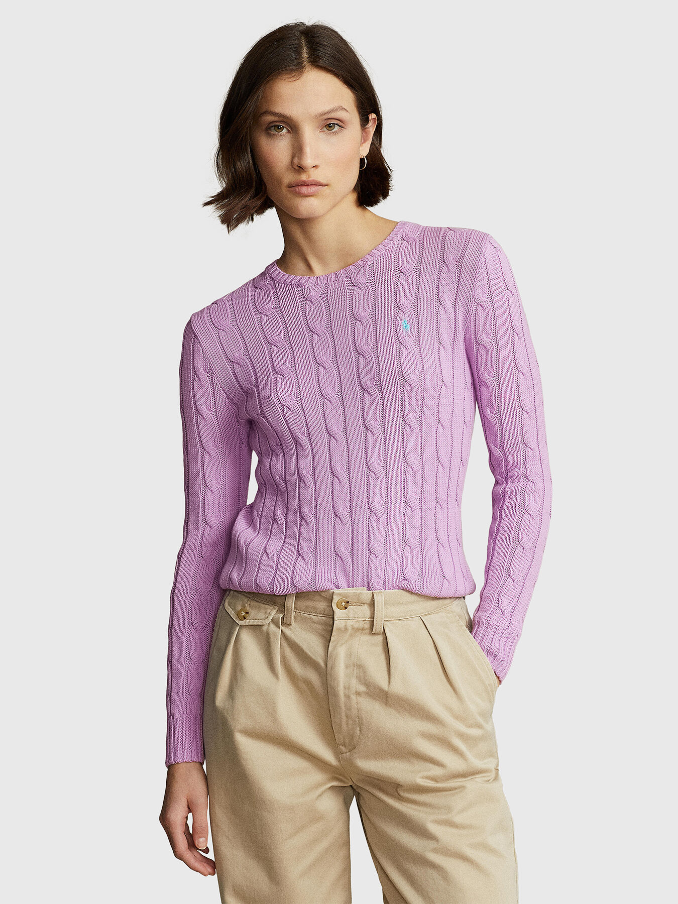 Purple cotton sweater shop