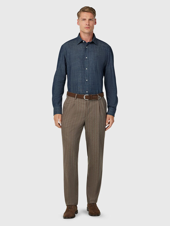 Cotton shirt in blue - 2