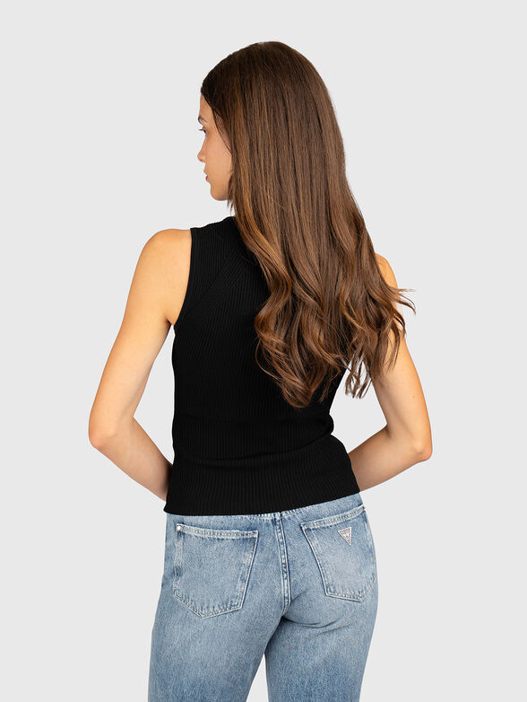Knit top with V-neck - 3