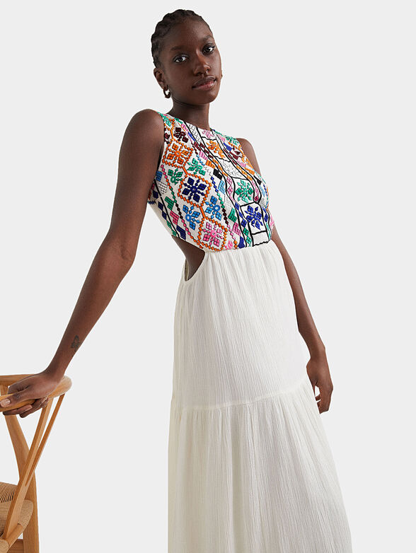 White dress with ethno motifs - 3