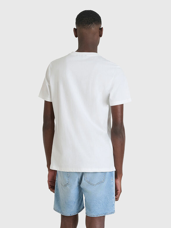 Black cotton t-shirt with print - 2