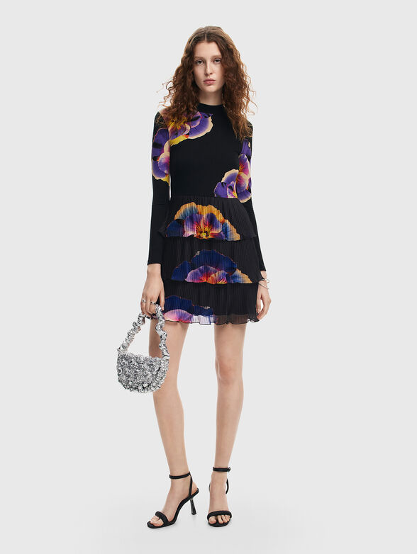 Mini dress with floral print - 1