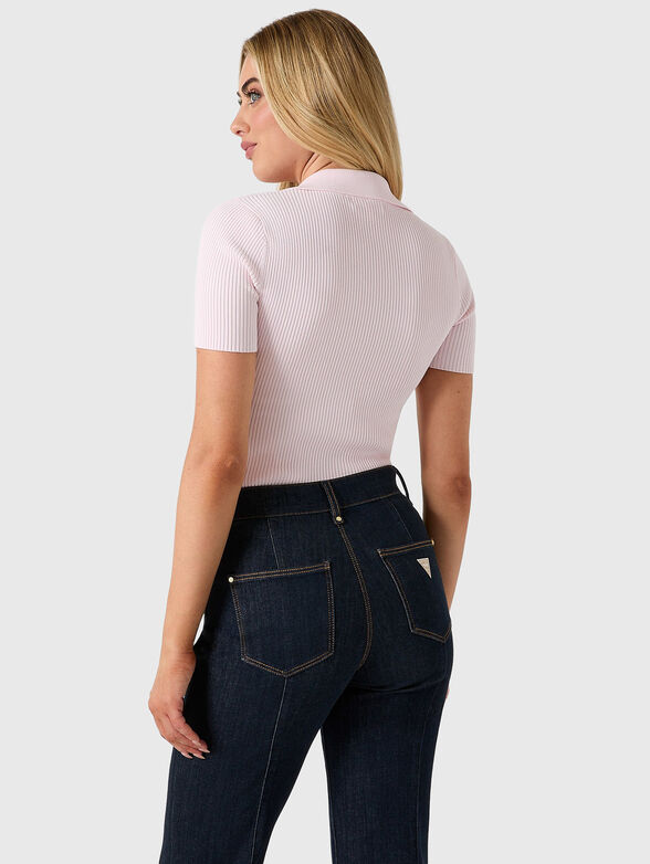 Short sleeved blouse with a collar - 3