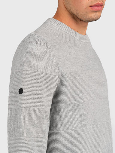 Gray cotton sweater - 3