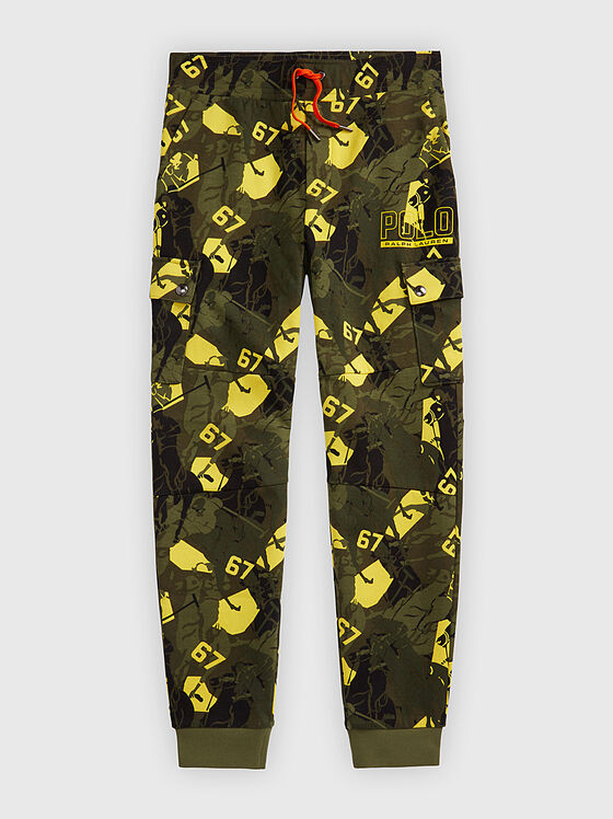 Cargo pants with logo print - 1