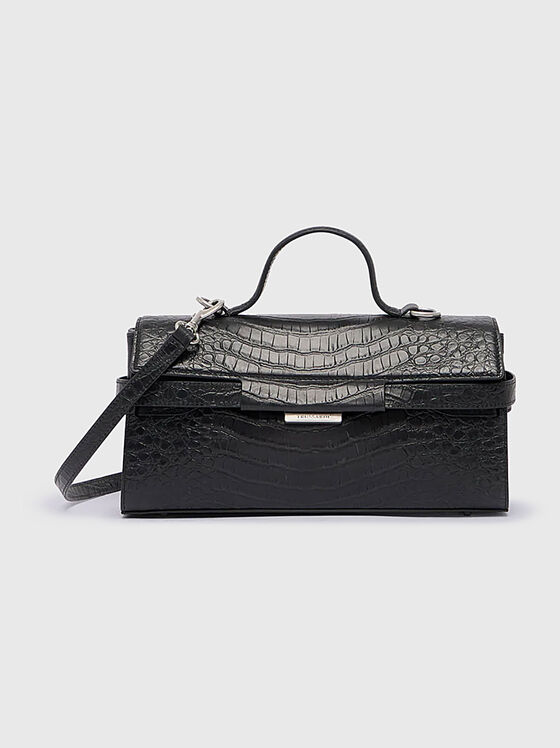 Leather bag with croco effect - 1