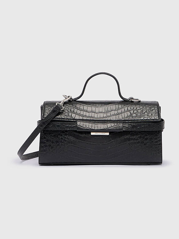 Leather bag with croco effect - 1