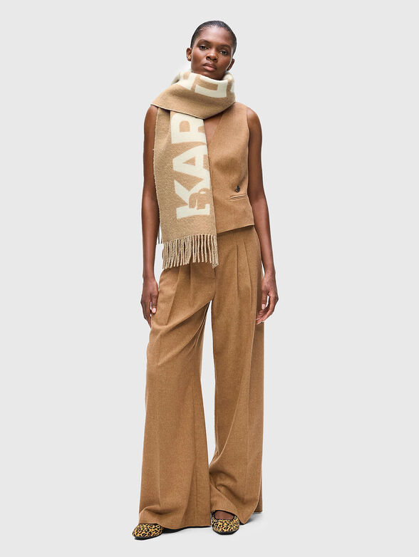 K/ESSENTIAL long wool scarf with fringe - 2