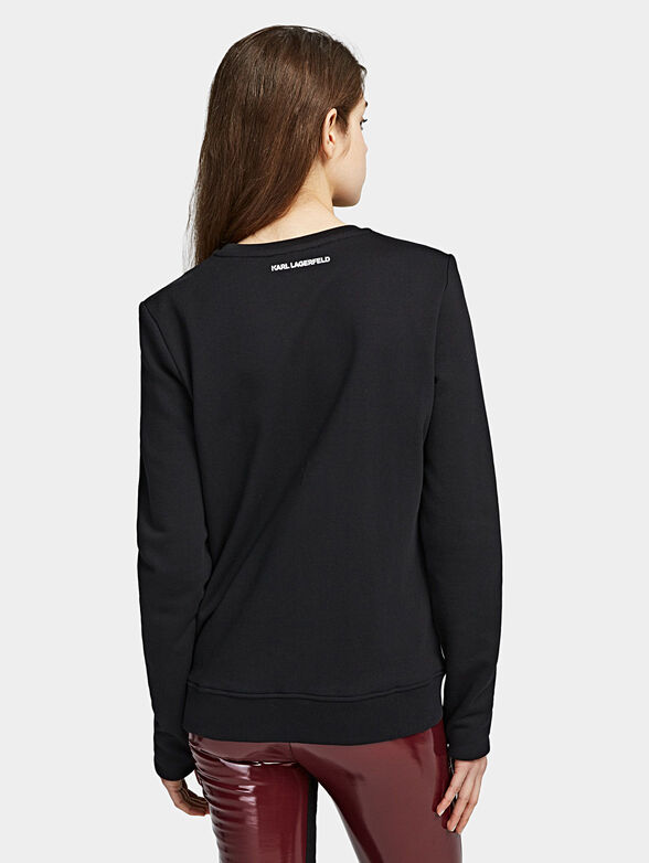 IKONIK Black sweatshirt with sparkling logo print - 2