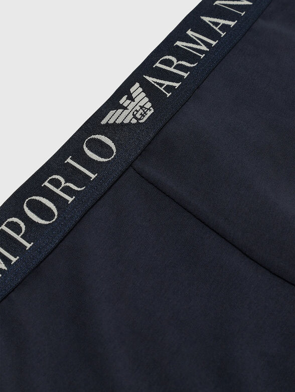 Dark blue boxers with logo accent - 2