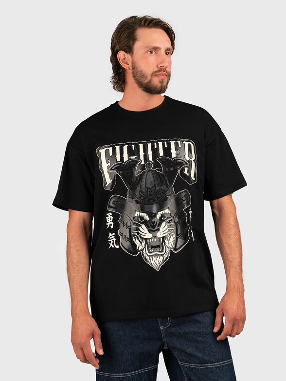 Oversized T-shirt with contrast print - 1
