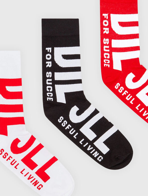 Threepack socks with logo accent - 2
