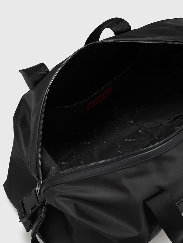 Black holdall with logo detail - 6