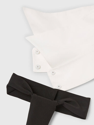 White collar with black tie - 5