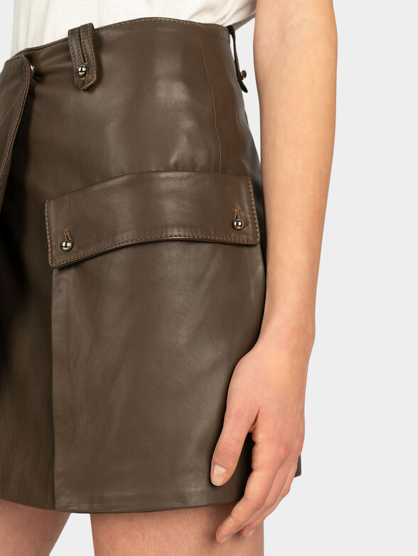 PLONGE leather skirt - 4