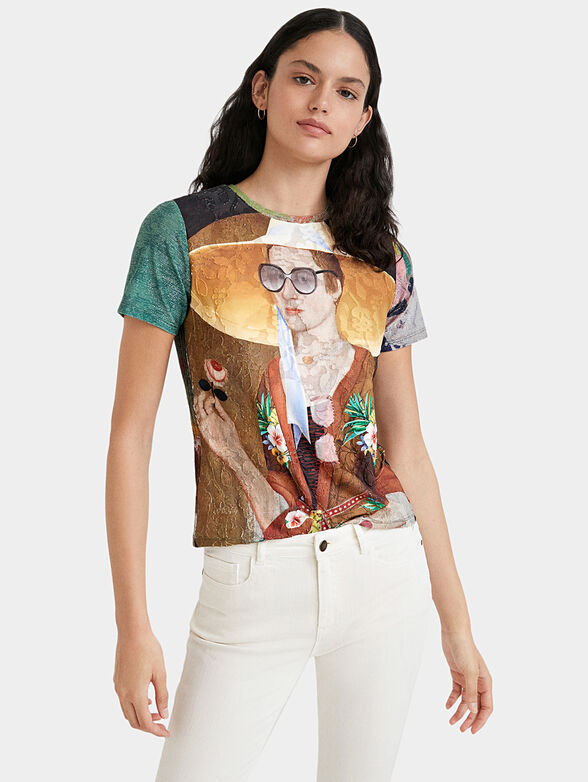 LEBANEN T-shirt with multicolor print - 1