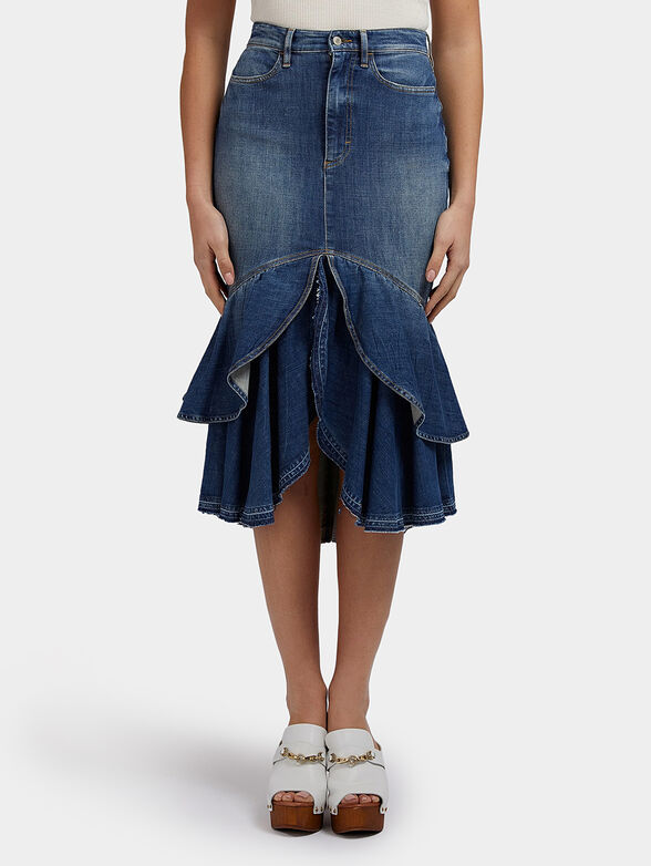 MARINA denim skirt with ruffles - 1
