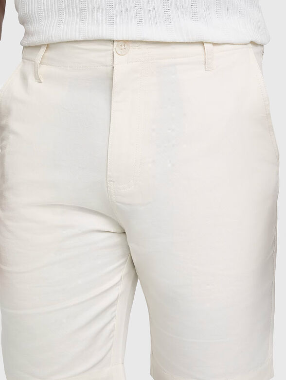 CLEMENT cotton and linen shorts - 4