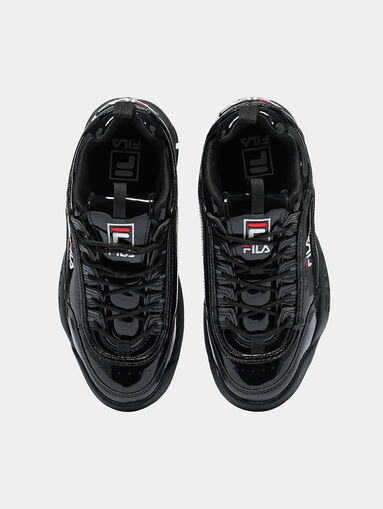 DISRUPTOR P Patent look black sneakers - 5