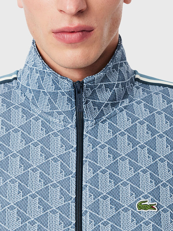 Sweatshirt with monogram print in brown - 4