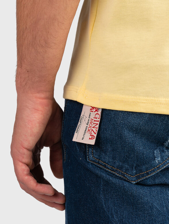T-shirt in yellow color with print - 3