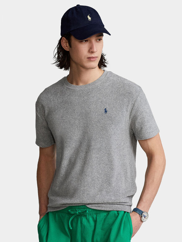Grey T-shirt with logo - 1
