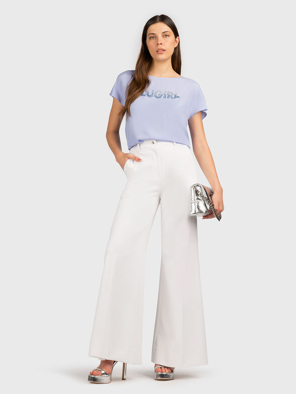 T-shirt with rhinestone logo  - 2