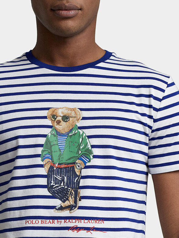 Striped T-shirt with Polo Bear accent - 4