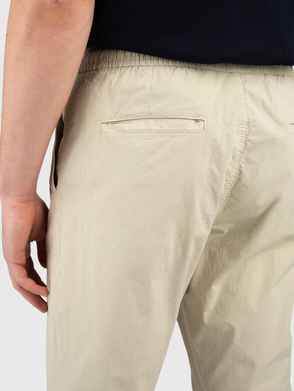 Slim fit cotton blend trousers - 3