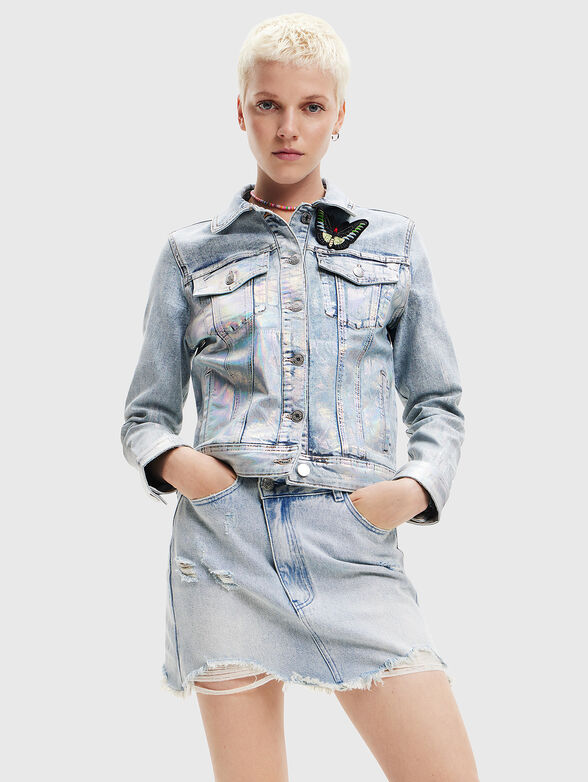 HARIKA grey jacket with accent detail - 1