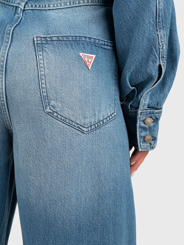 KINSLEY denim jumpsuit with worn effect - 4