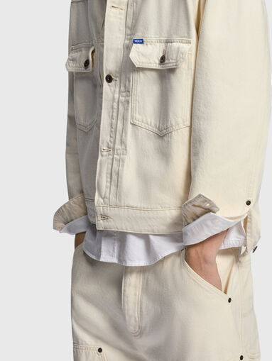 Ecru denim jacket - 5