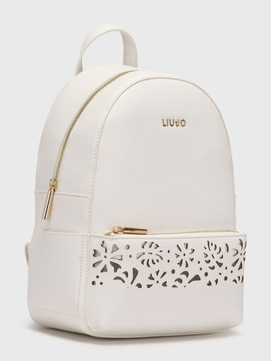 Black backpack with laser perforations - 3