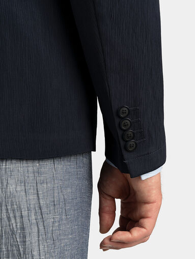 Dark blue jacket with wrinkled effect - 3