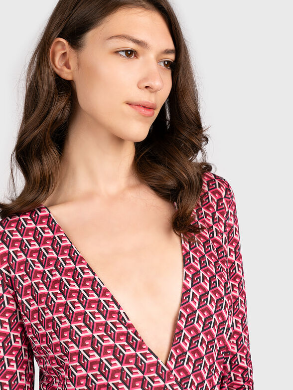 CHRISTIN Dress with monogram logo print - 2