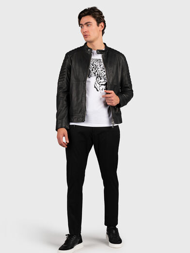 Leather biker jacket - 2