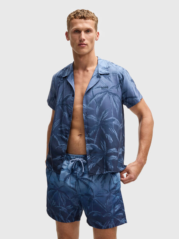 Shirt with print in blue color - 1