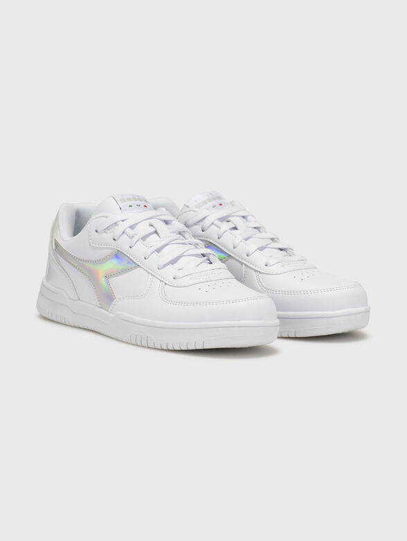 RAPTOR white sneakers with holographic logo detail - 2
