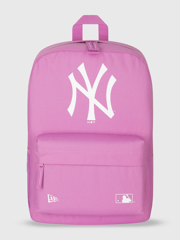 Pink backpack with contrasting logo - 1