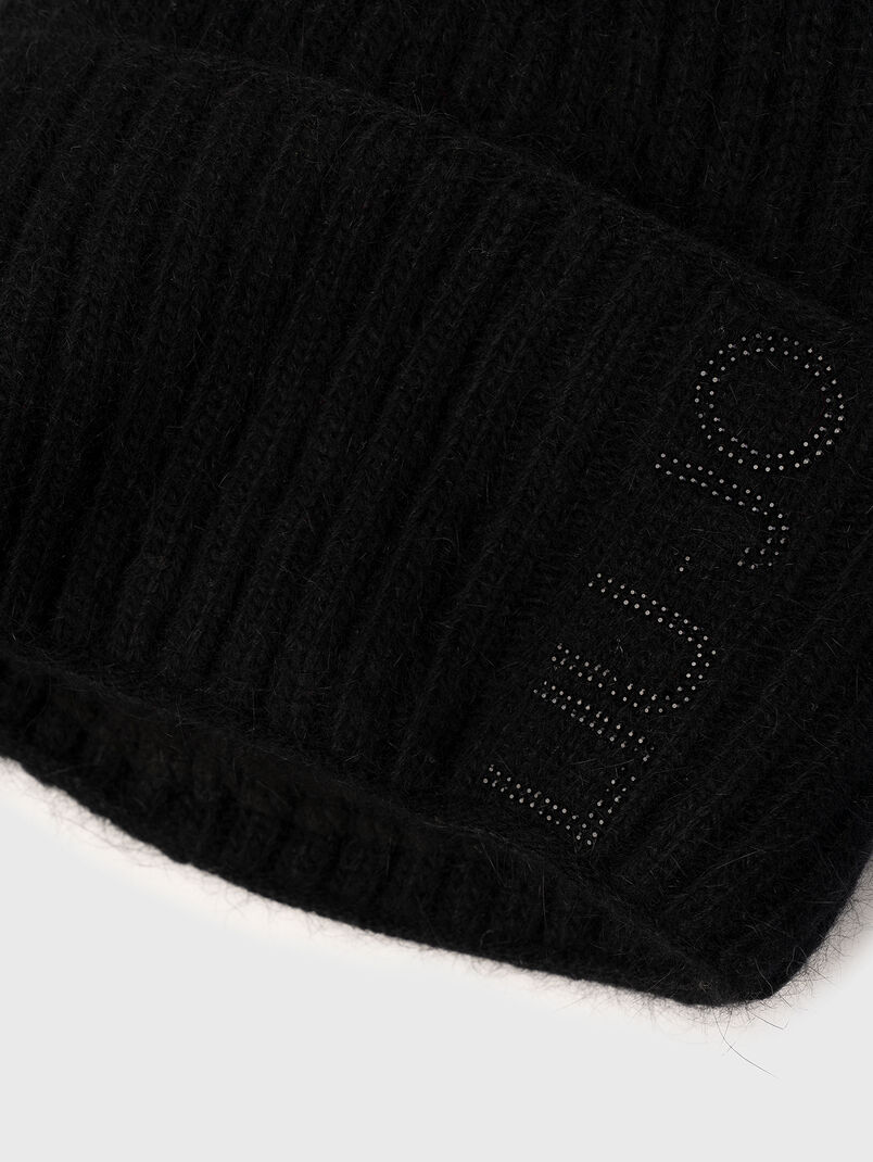 Wool blend hat with logo  - 3