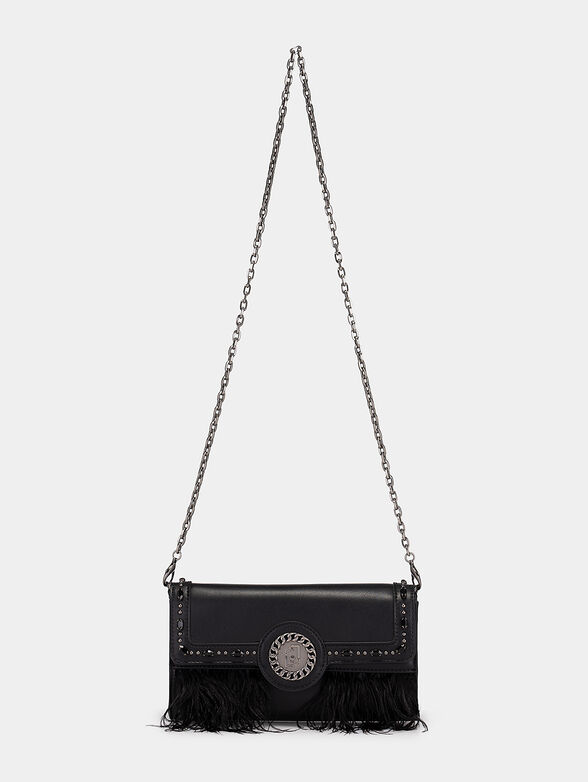 Crossbody bag with feathers and rhinestones - 2