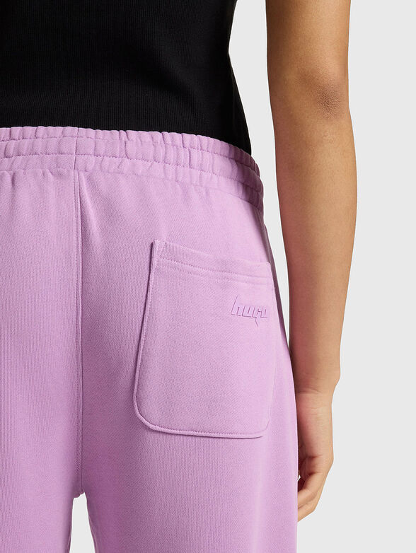 Cotton sports trousers with wide legs - 3