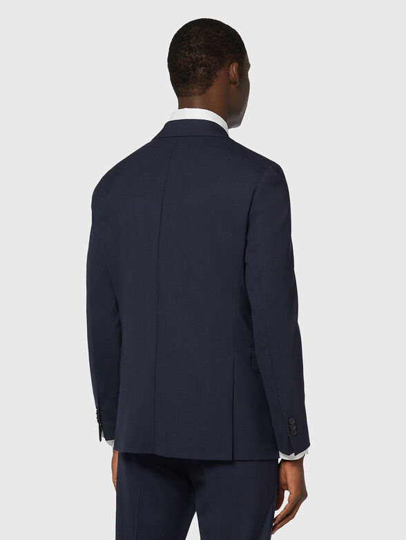 Wool jacket with notched lapel  - 3