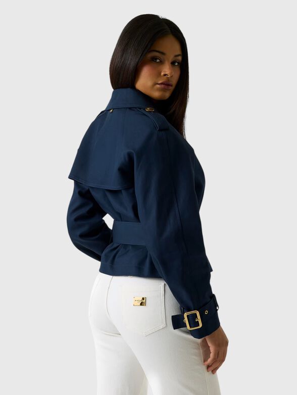 Short trench coat with belt  - 3