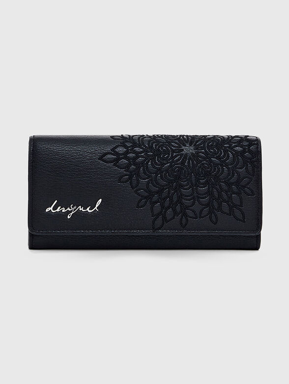 Wallet with floral embroidery  - 1