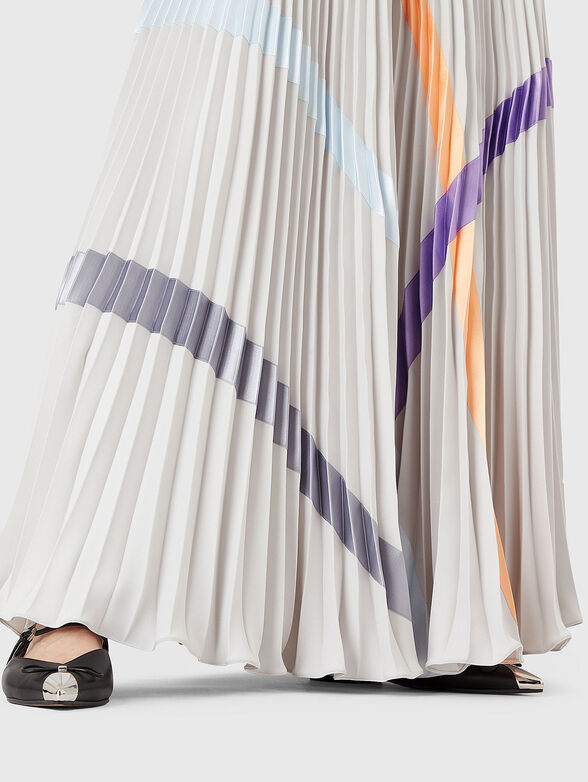 Geometric print pleated skirt - 3