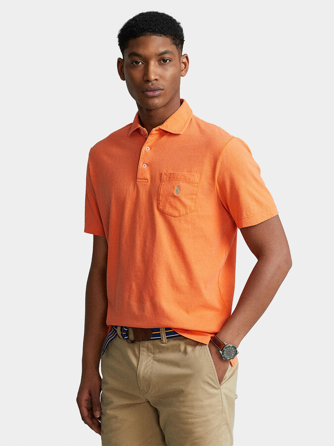 Orange Polo-shirt with pocket brand POLO RALPH LAUREN   Globalbrandsstore.com/en