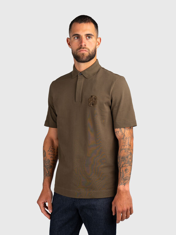 Cotton polo shirt with logo - 1