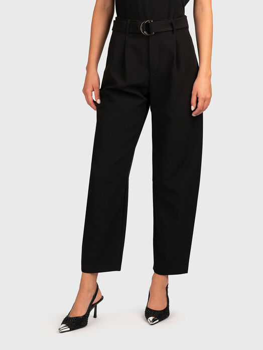 Black pants with darts